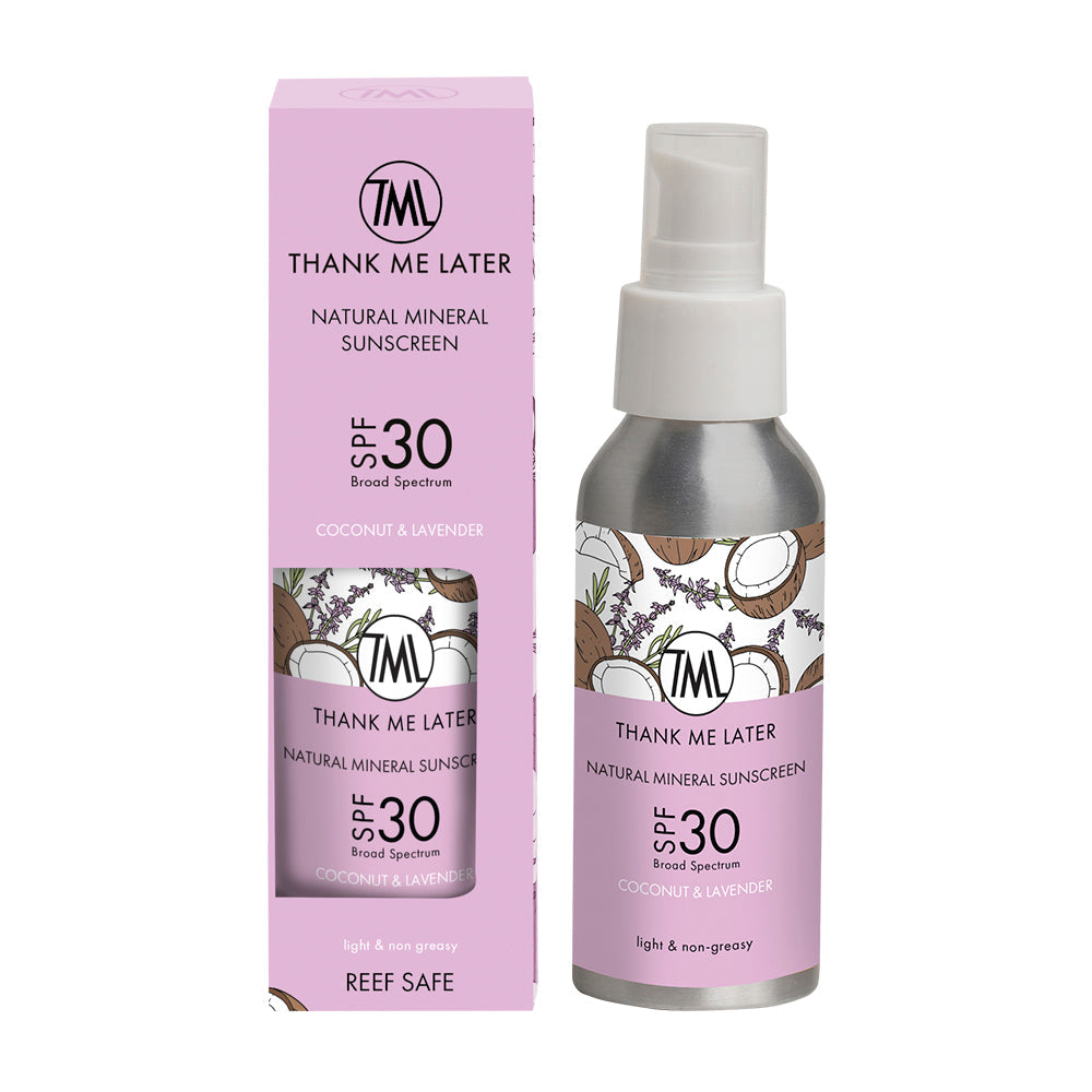 Natural Mineral Sunscreen SPF30 - Coconut & Lavender